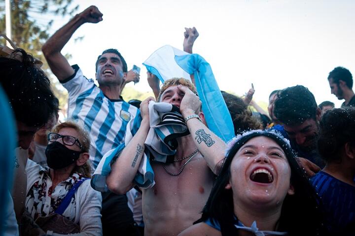 Festejos callejeros en Argentina durante mundial Qatar 2022