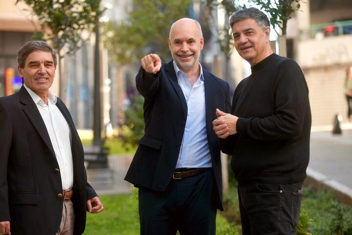 Fernán Quirós, Horacio Rodríguez Larreta y Jorge Macri