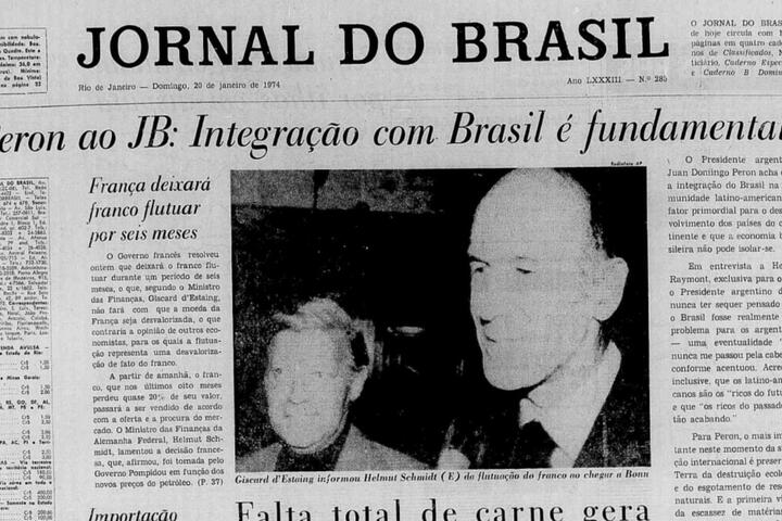 Entrevista Perón al Jornal do Brasil