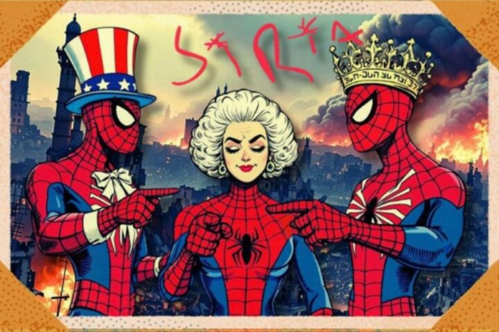 Spiderman, el tío Sam y la reina de inglaterra