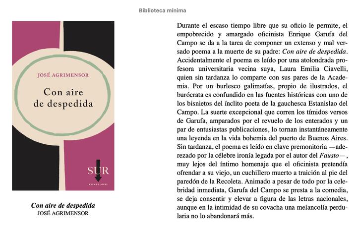 Biblioteca mínima, fragmento