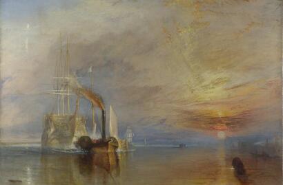 J. M. W. Turner (1775–1851) The Fighting Temeraire tugged to her last berth to be broken up, 1838 1839 | Óleo sobre tela | 90,7 × 121,6 cm The National Gallery, Londres